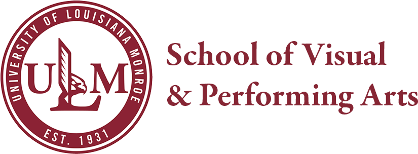 The University of Louisiana Monroe School of Visual and Performing Arts Logo 