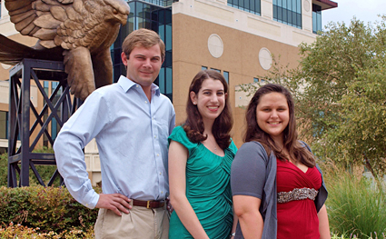 Pictured: John Owen, Lesley Engolia, and Ashley Boykin Photo of Interns